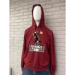 XRay Jeans Men Long Sleeve ‘Love Looks Blind’ Sweater Hoodie Size M